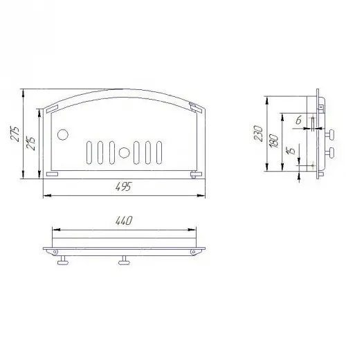 Breadbaking oven door 425