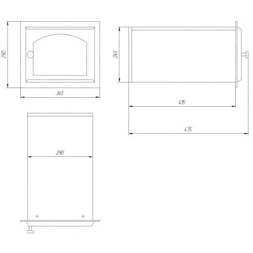 447 Baking oven with glass door