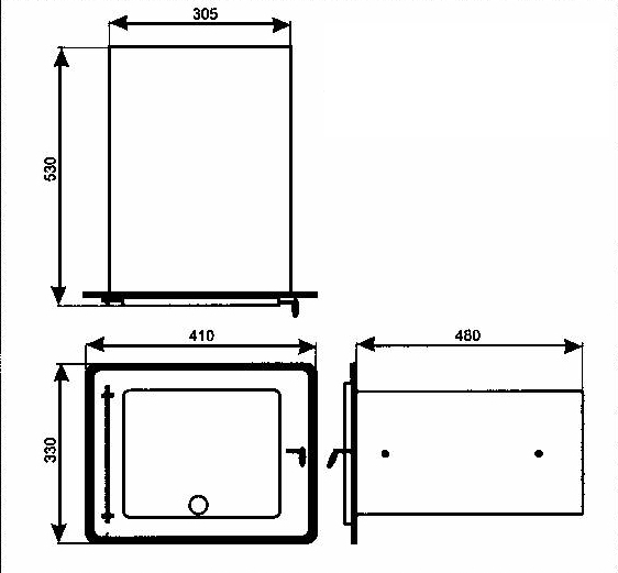 Baking oven with glass door chrome handels