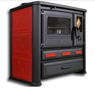 Cooker Alma red lefthanded 8kW