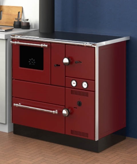 Centralheating cooker Alfa Term 27 red lefthanded 27kW