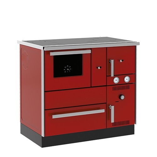 Centralheating cooker Alfa Term 27 red lefthanded 27kW