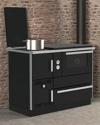 Centralheating cooker Alfa Term 35 black righthanded 32kW