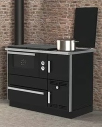 Centralheating cooker Alfa Term 35 black lefthanded 32kW