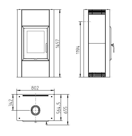 Salvestav kamin Alicante Forest 8kW