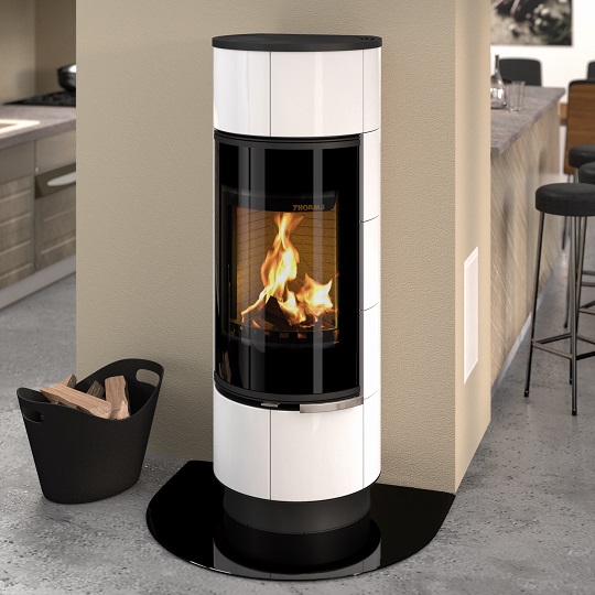 Fireplace Atika white accumulating 7,5kW