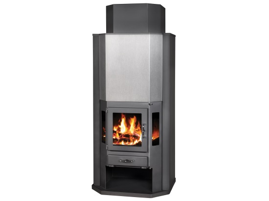 Kamin Diplomat roostevaba/must 14kW