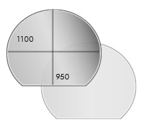 Safety glass for floor 950x1100mm