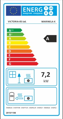 Kamin Marinela keraamikaga elevandiluu 7kW