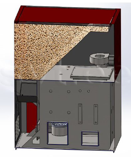 Pellettikattila 30kW musta